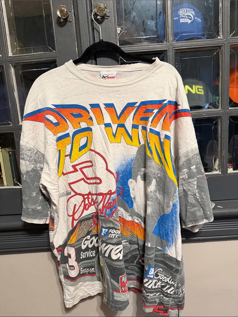 Vintage 90s Dale Earnhardt “Driven to win” over print shirt- Chase Authentic